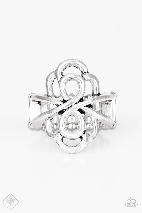 Ever Entwined - Oversized Silver Filigree Loops Ring R#5871