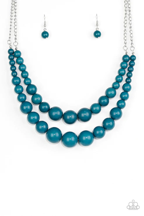 Full BEAD Ahead! - Oversized Blue Necklace N#4006