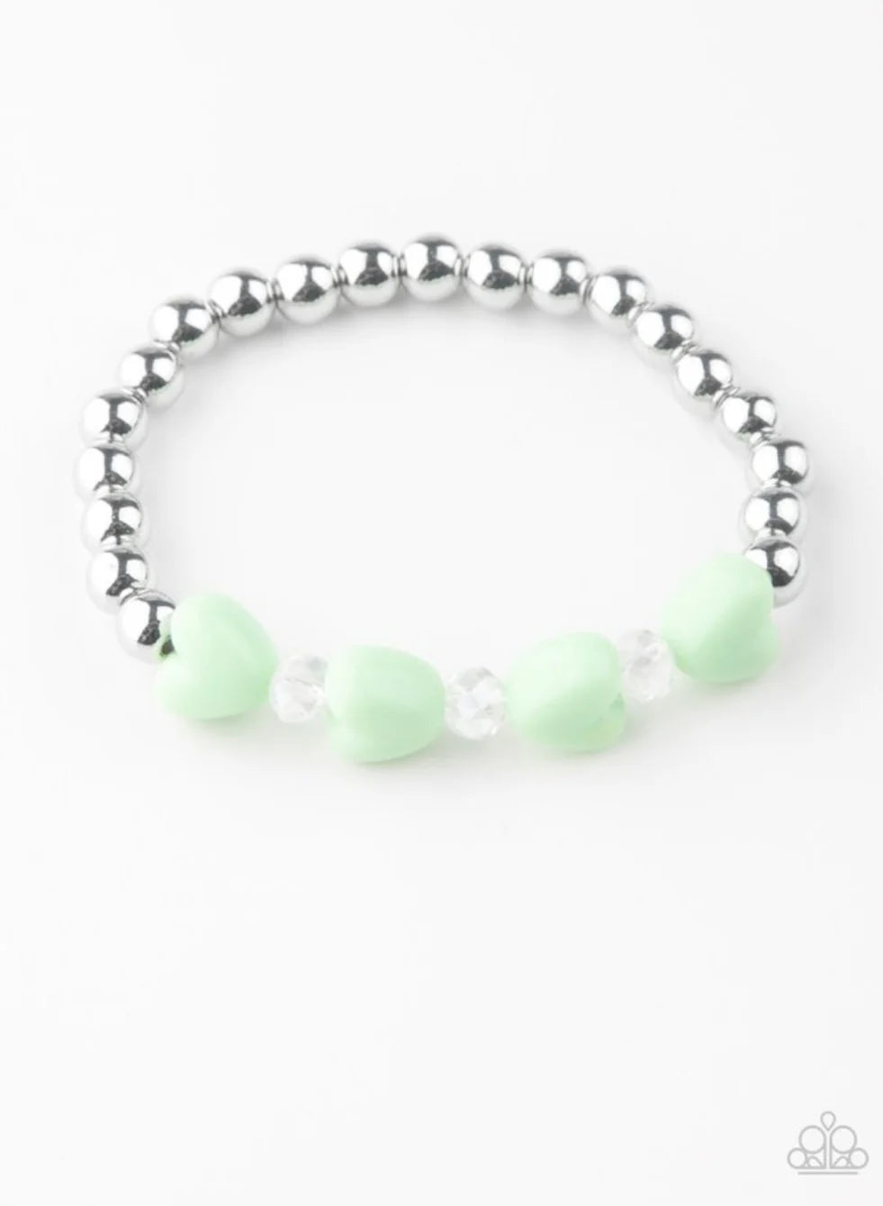 Starlet Shimmer - Green 3D Heart Crystal Bracelets SS#035 Lil Divas