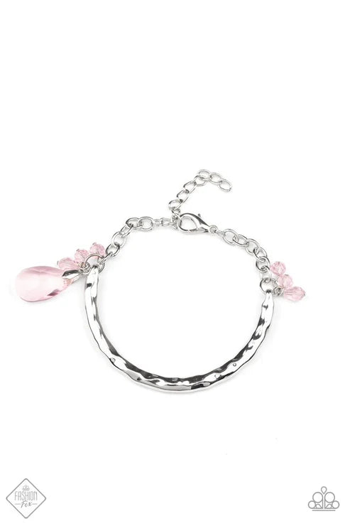 3-Piece Oversized Pink Faceted Translucent Crystal Trickle Chandelier Teardrop Set SET#6715
