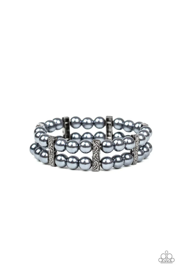 Modern Day Mariner - Black Pearl Joined Gunmetal Fittings Decorative Coalescing Bracelet B#7198