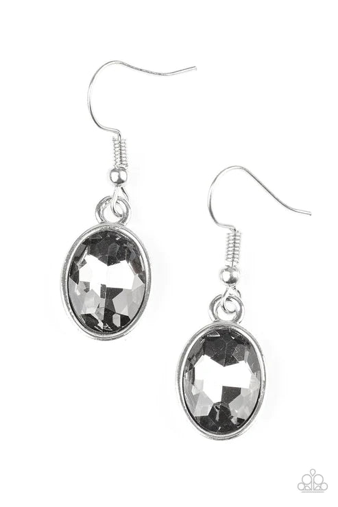 Oceans Away - Silver Faceted Earrings E#2906