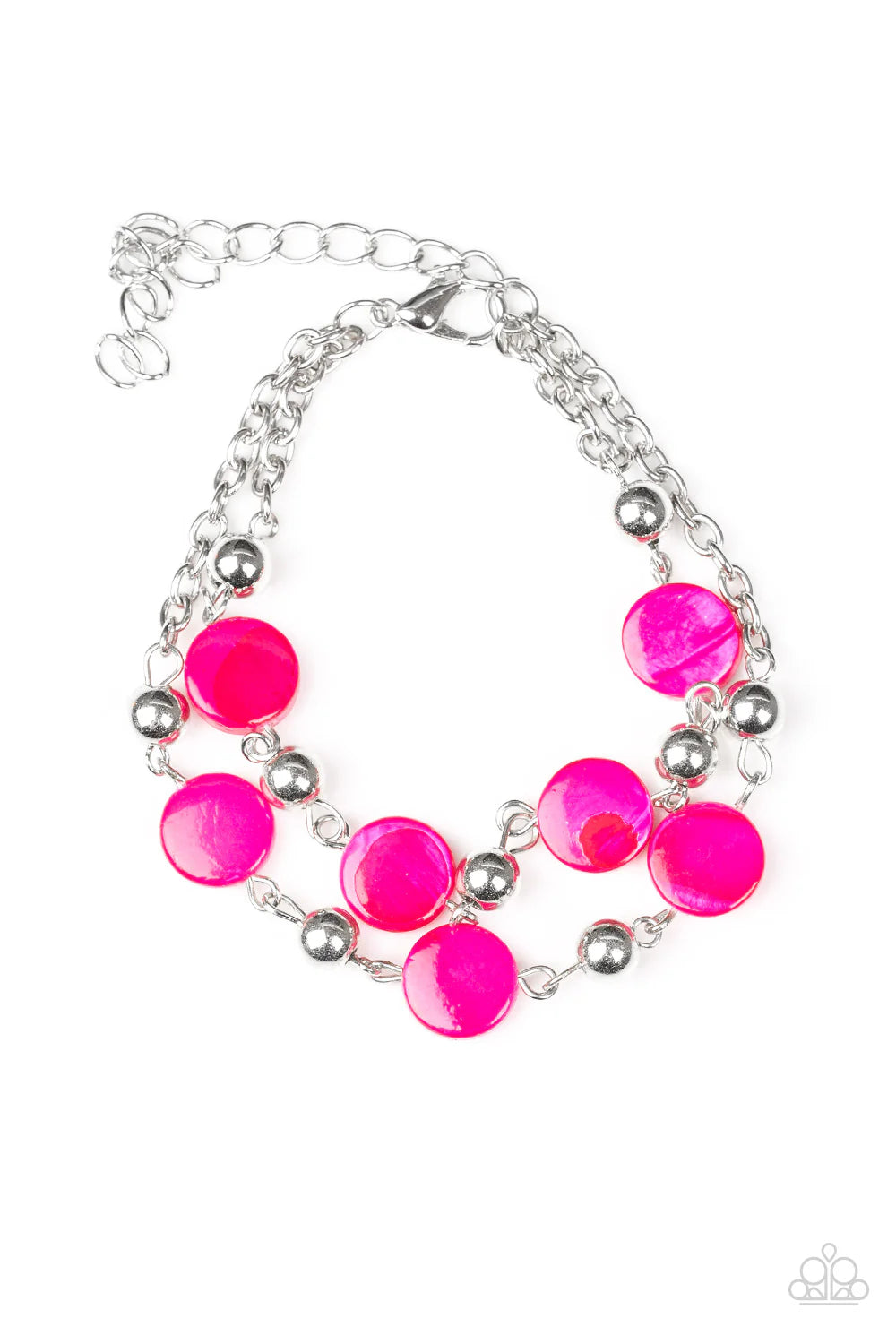 One BAY At A Time - Pink Shell Shimmer Iridescent Bracelet B#7046