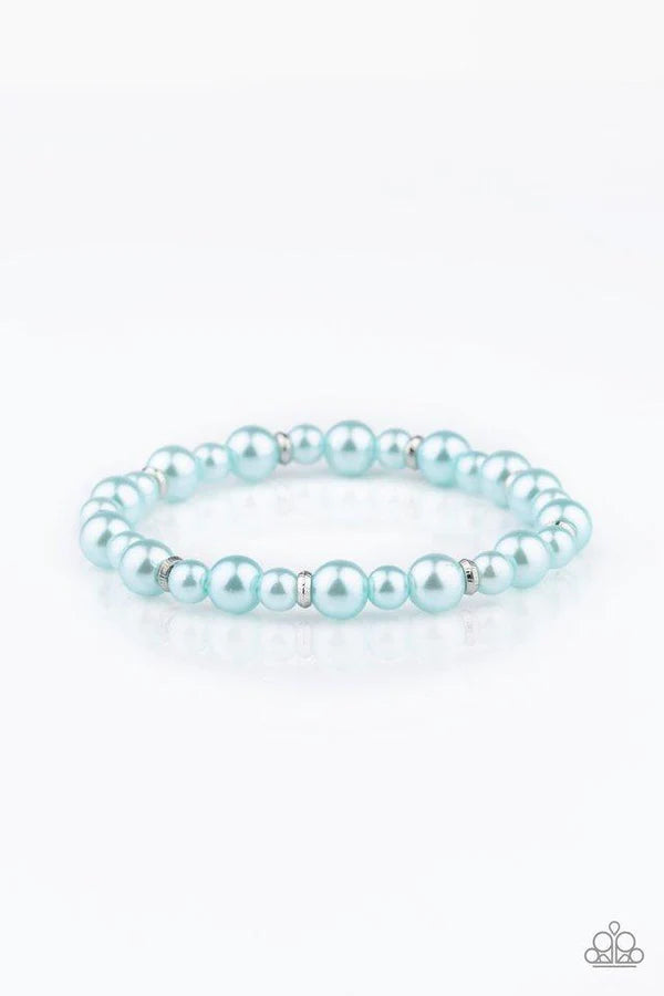 Powder and Pearls - Blue Pearl Accent Bracelet B#6869