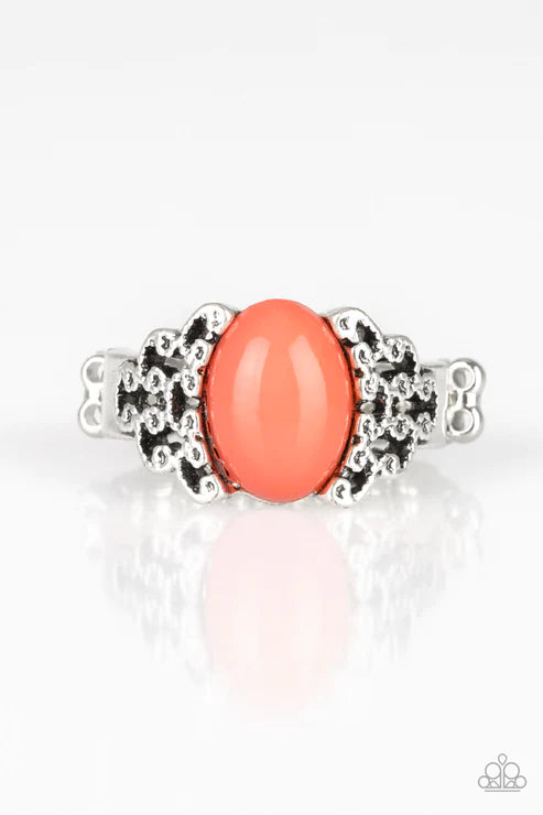 Princess Problems - Orange (Living Coral) Swirl Filigree Ring R#3786