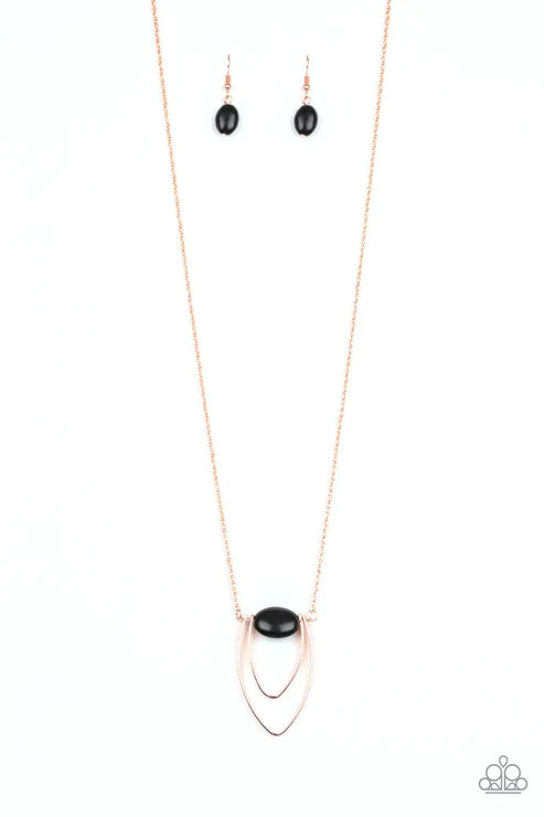 Quarry Quest - Matte Black/Copper Necklace N#3249
