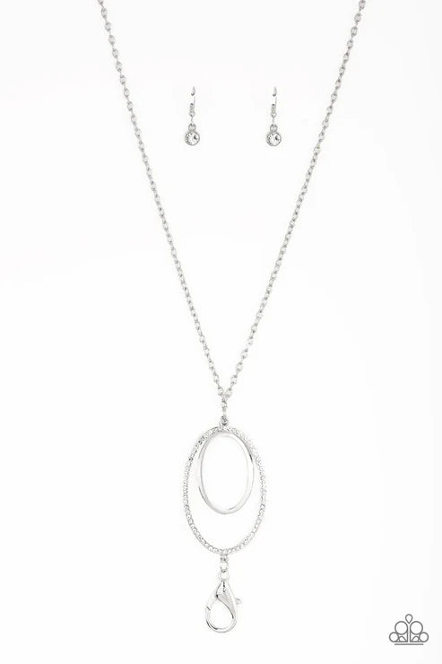 Rags To Riches - White "Swing" Lanyard Necklace N#3578