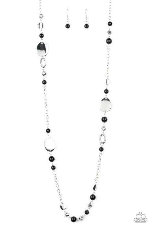Serenely Springtime - Black Accent Disc Necklace N#6177