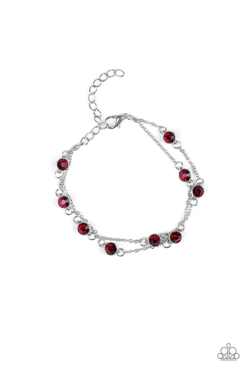 Spotlight Starlight - Red Encrusted Bracelet B#3678