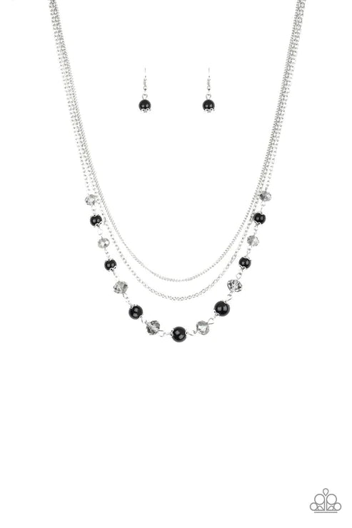 Tour de Demure - Black Pearl Crystal Demure Necklace N#5918