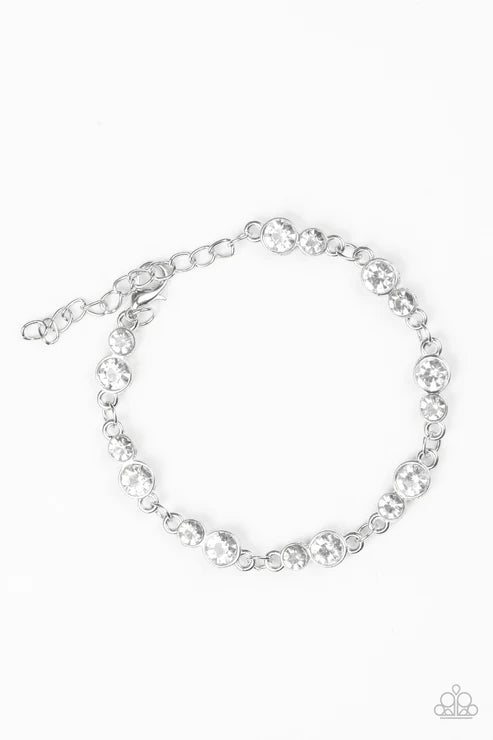 Twinkle Twinkle Little STARLET - White Encrusted Link Bracelet B#6489