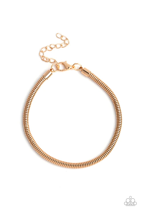 2-Piece Oversized Gold Rounded High-Sheen Shimmer Snake Chain Link Urban Set SET#4474