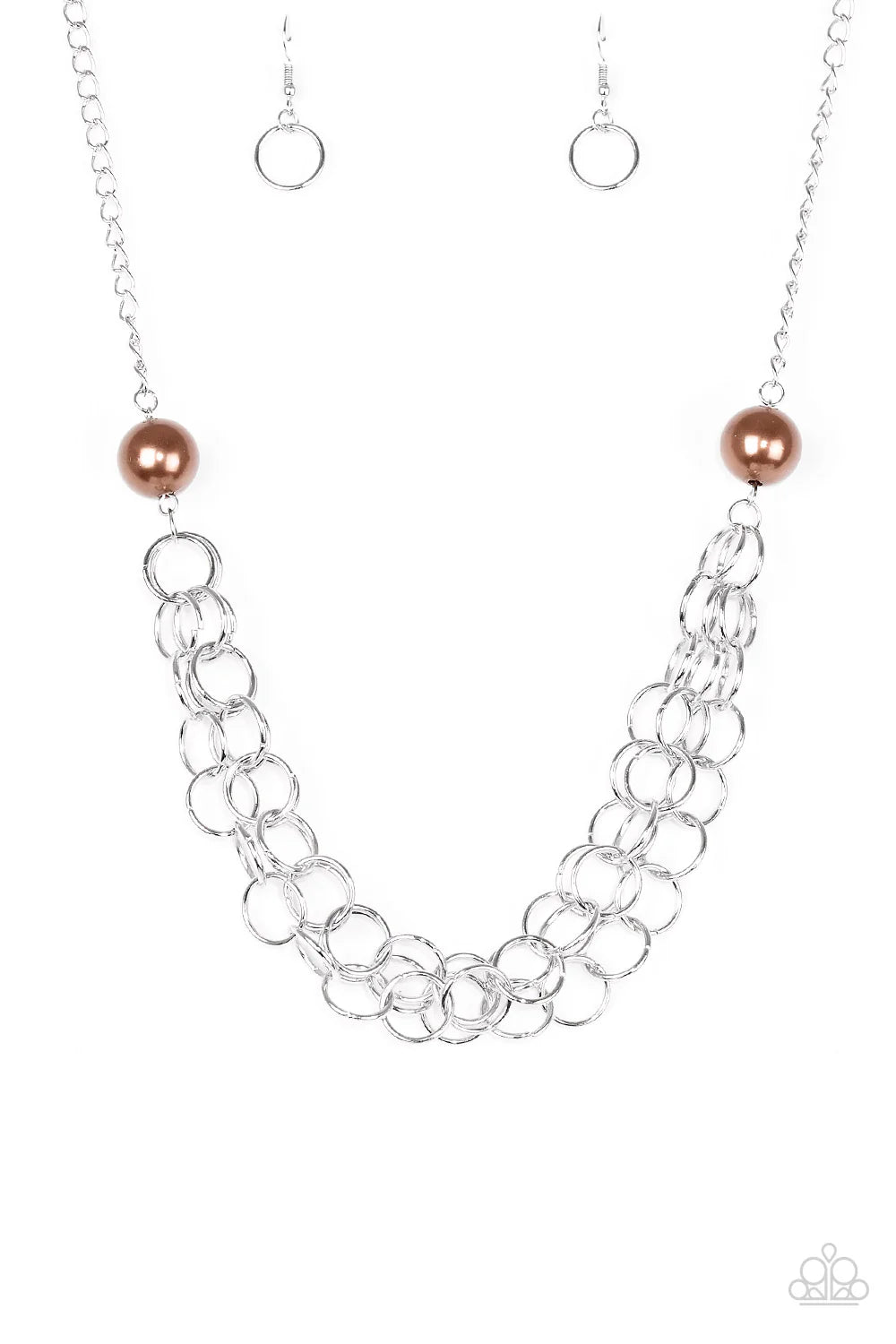Daring Diva - Oversized Brown Pearl Necklace N#7058