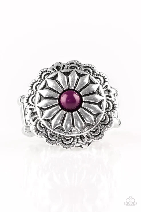 Daringly Daisy - Purple Flower Daisy Ring R#1757