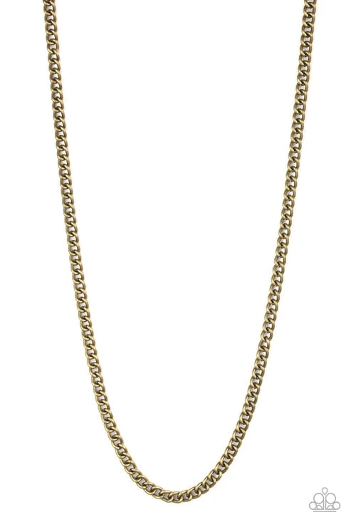 First Rule Of Fight Club - Oversized Brass Antiqued Cable Chain Link Urban Necklace N#2029