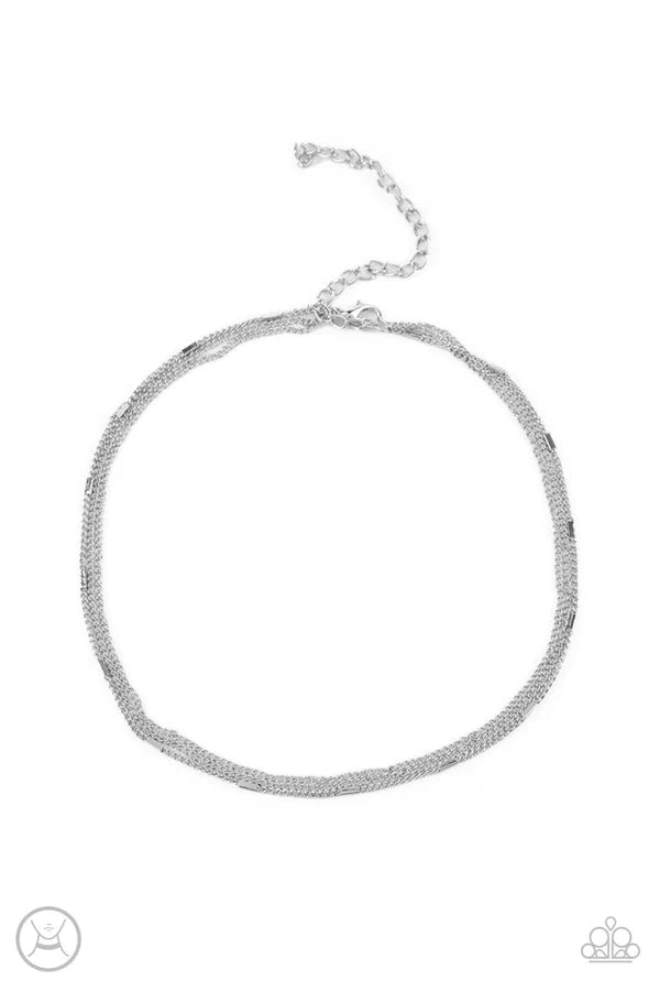 Need I SLAY More - Silver Shimmer Beaded Chain Choker Necklace N#441