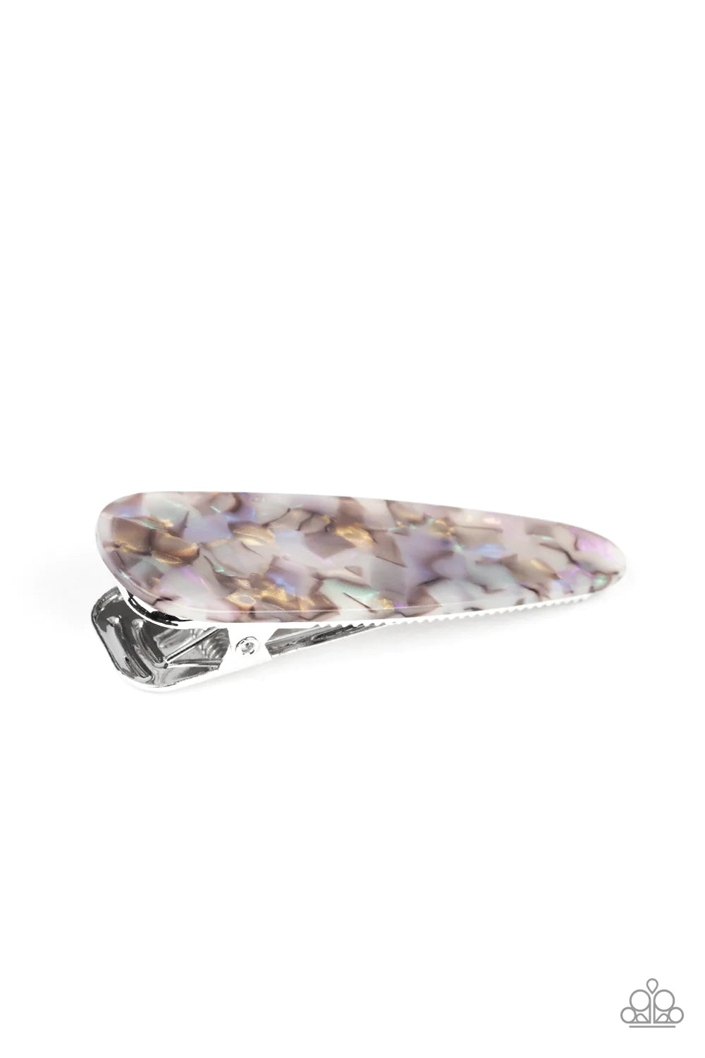 Read My CLIPS - Oversized Oversized Multi Iridescent Marble Hair Clip H#265