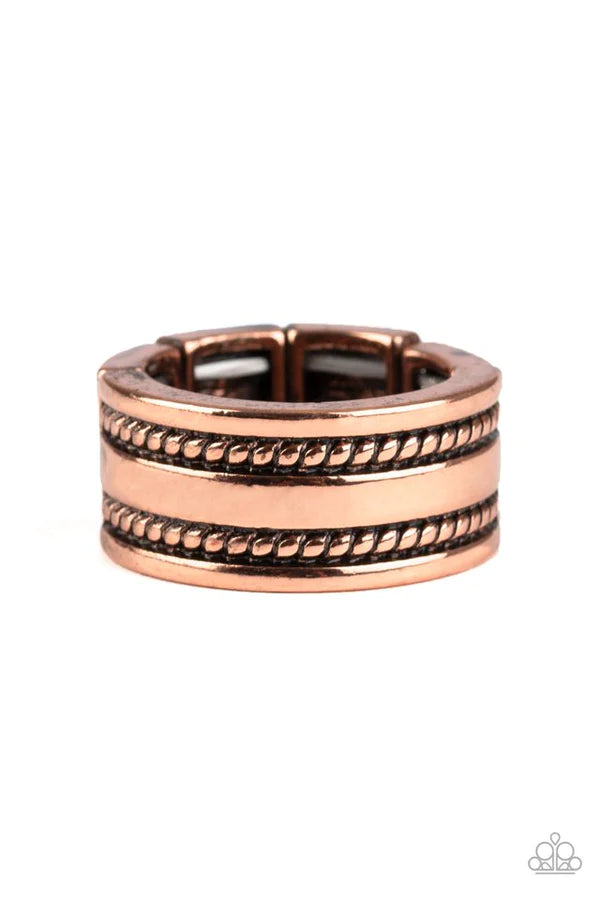Special Ops - Copper Rustic Double Metallic Rope Urban Ring R#1039