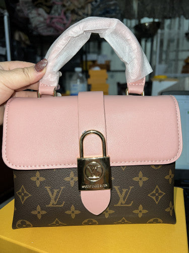 *New Designer INSPIRED* Pink/Brown Leather Handbag/Crossbody