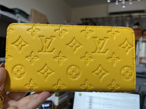 *New Designer INSPIRED* Yellow Leather Long Wallet