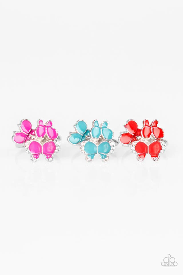 Starlet Shimmer - Blue 3D Butterfly Encrusted Rings SS#139 Lil Divas