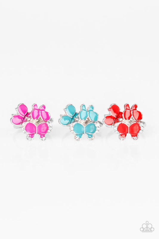 Starlet Shimmer - Blue 3D Butterfly Encrusted Rings SS#139 Lil Divas