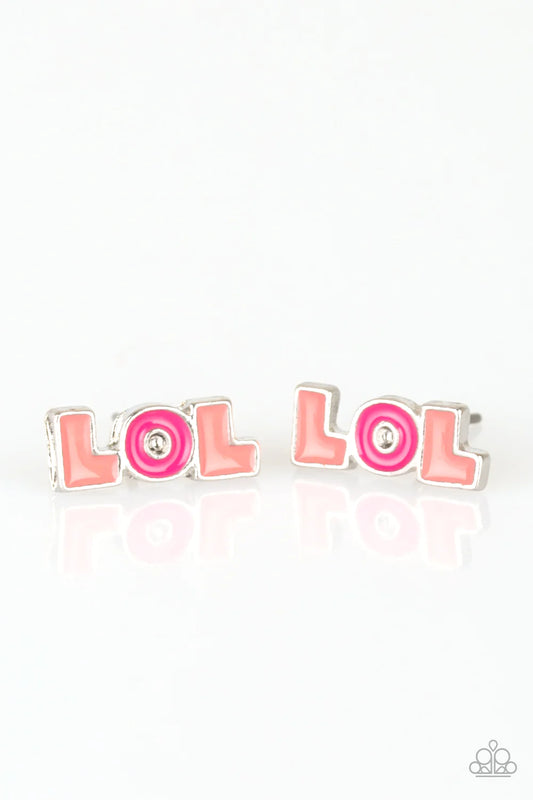 Starlet Shimmer - Hot Pink/Lt.Pink LOL Earrings SS#3346