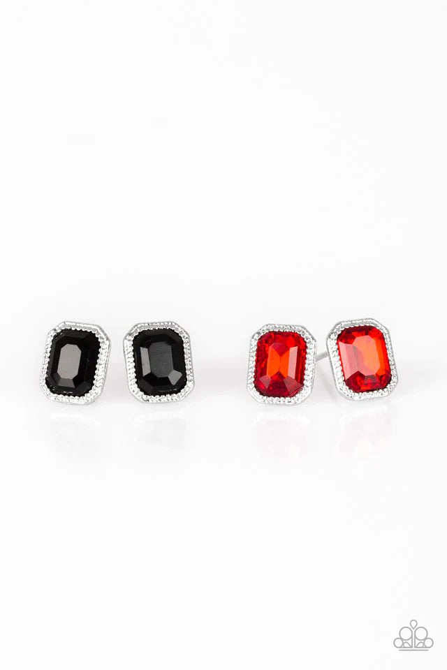 Starlet Shimmer - Red Emerald Cut Earrings SS#3304 Lil Divas and Women