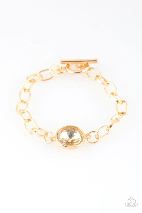 2-Piece Gold (Golden) Dramatic Gem Tiffany Clasp Set SET#4745