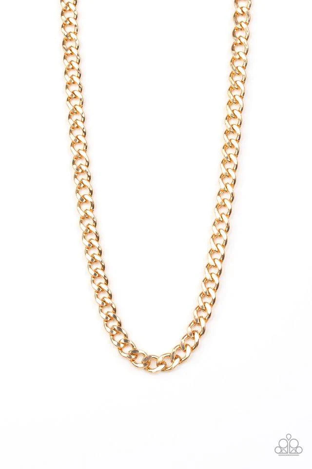 2-Piece Oversized Gold Curb Link Urban Set SET#2103