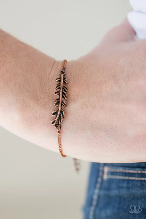 2-Piece Copper 3D Leaf Choker Set SET#5019