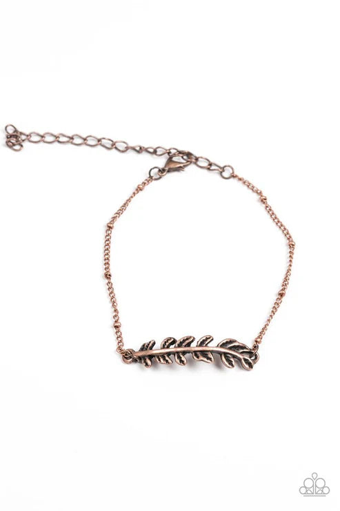 2-Piece Copper 3D Leaf Choker Set SET#5019