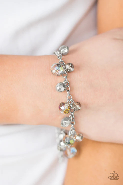 Brilliantly Burlesque - Multi Faceted Crystal Fringe Bracelet B#5714