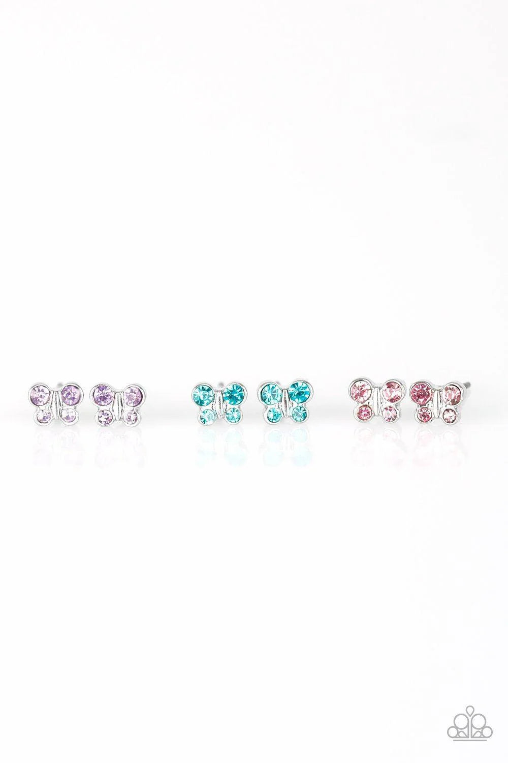 Starlet Shimmer - Pink Butterfly Encrusted Earrings SS#143 Lil Divas & Women
