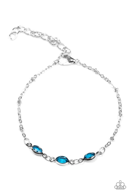 Center Stage Chic - Blue Crystal Satellite Chain Bracelet B#3606