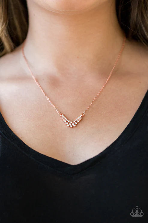 Classically Classic - Copper Encrusted Pendant Necklace N#3198