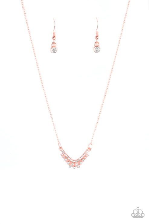 Classically Classic - Copper Encrusted Pendant Necklace N#3198