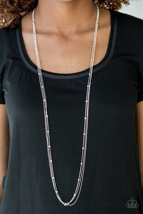 Colorfully Chic - Multi (Rose Gold/Silver) Satellite Ball Chain Industrial Necklace N#6316