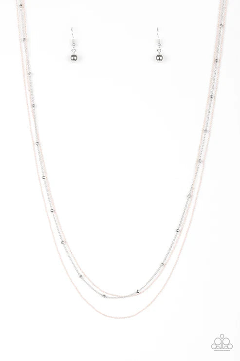 Colorfully Chic - Multi (Rose Gold/Silver) Satellite Ball Chain Industrial Necklace N#6316