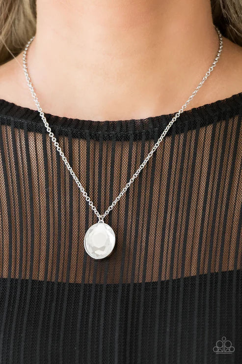 Definitely Duchess - White Faceted Gem Necklace N#3981