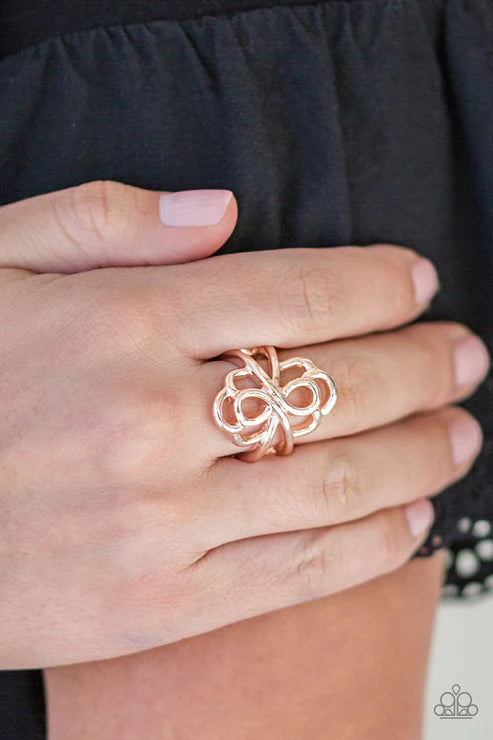 Ever Entwined - Oversized Gold Filigree Loops Ring R#3088