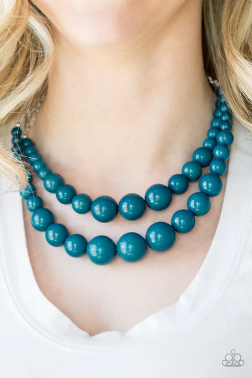 Full BEAD Ahead! - Oversized Blue Necklace N#4006