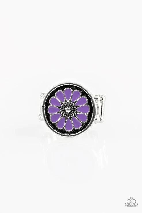 Garden View - Purple Flower Petals Ring E#6294