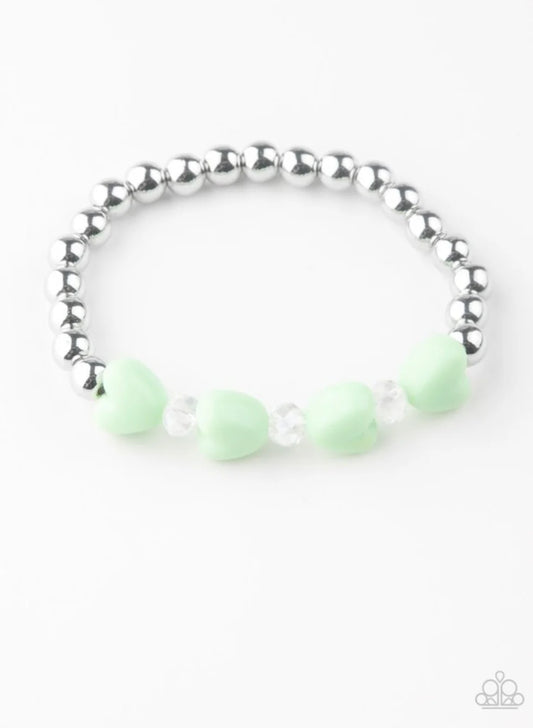 Starlet Shimmer - Green 3D Heart Crystal  Bracelets SS#035 Lil Divas