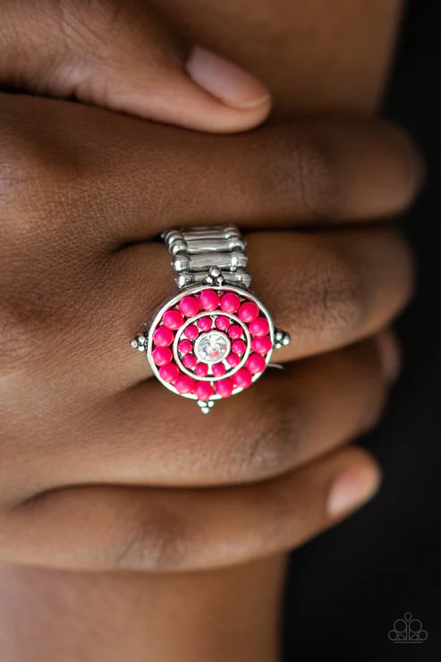High-Tide Pool Party - Pink Spin Ring R#6416