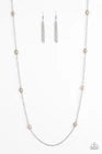 In Season - Brown Faceted Studded Trickle Necklace N#7284