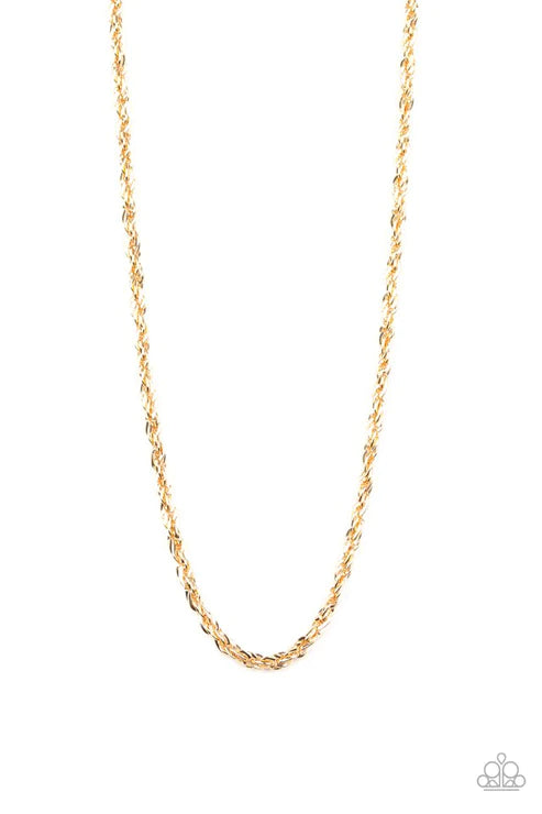 Instant Replay - Gold Upscale Double Rope Chain Urban Necklace N#4783