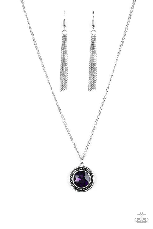 Mega Money - Purple Studded Necklace N#3489