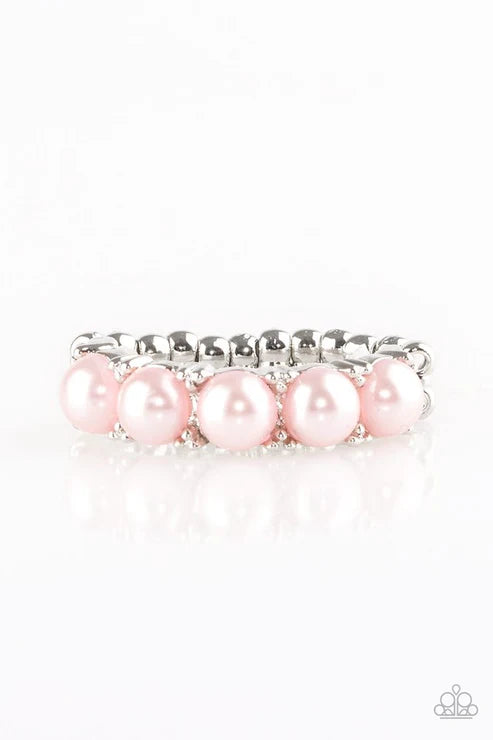 Mermaid Mamba - Bubbly Pink Pearl Encrusted Ring R#6269