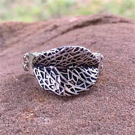 Never LEAF Me - Silver 3D Curled Leaf Ring R#6422